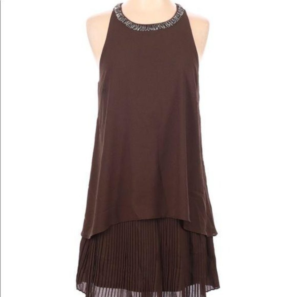 Astr‎ Casual Dress sz Sm brown sleeveless